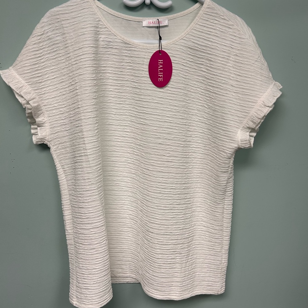 Alife Women's Cream Textured Top